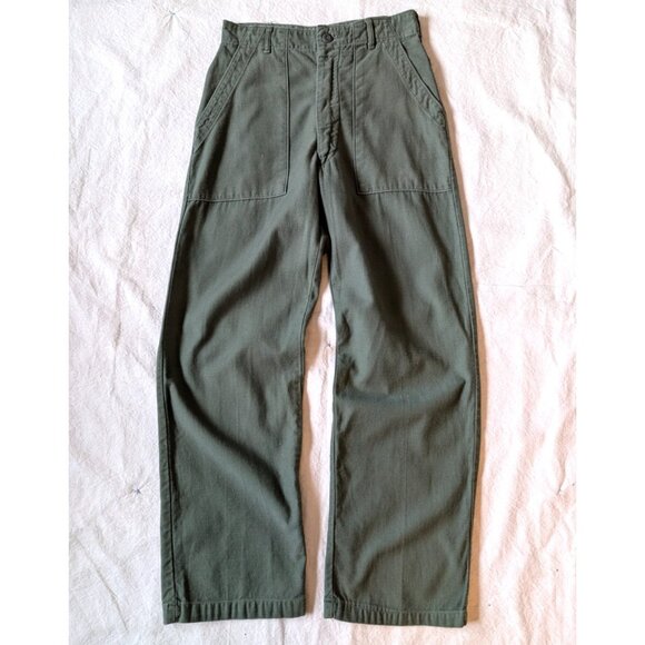 U.S. Army Other - Vintage OG-107 Sateen Trousers US Military Rapid Zip 1970 Straight Leg 28x30